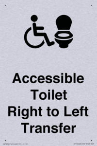 Accessible Toilet with Right to Left Transfer